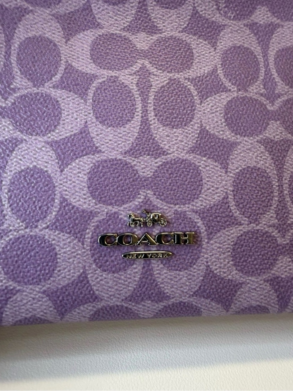 Coach Lavender Signature Print Crossbody Bag - Picture 3 of 9